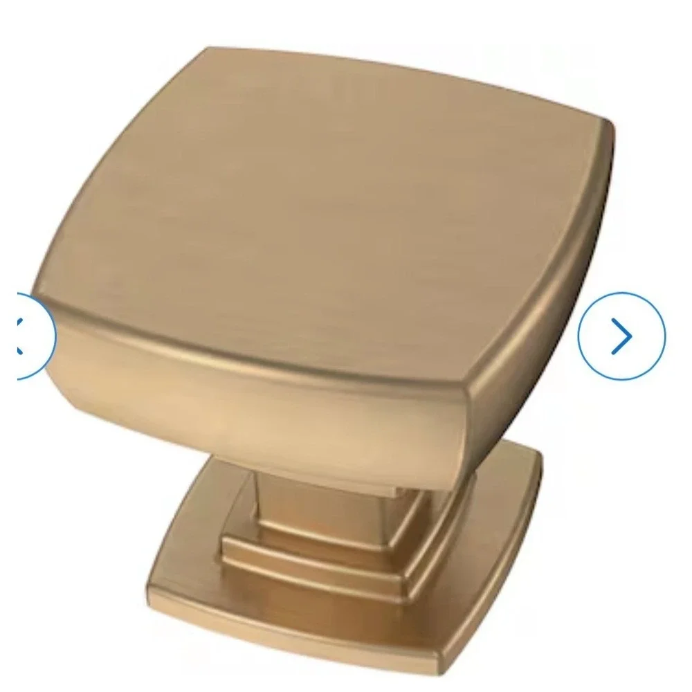 10 Pack Champagne Bronze Square Cabinet Knobs 1-5/32 inch Drawer Pulls FG2887